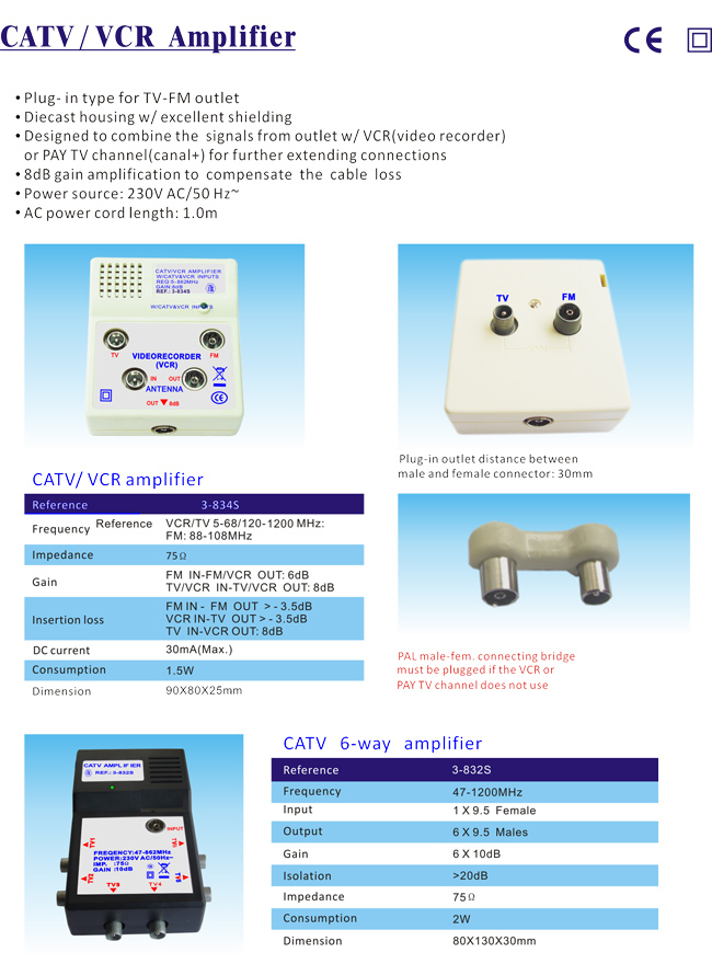 CATV/VCR Amplifier